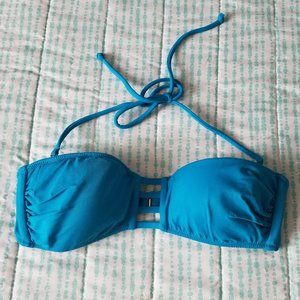 EUC Victoria's Secret Blue Halter Bikini Top S